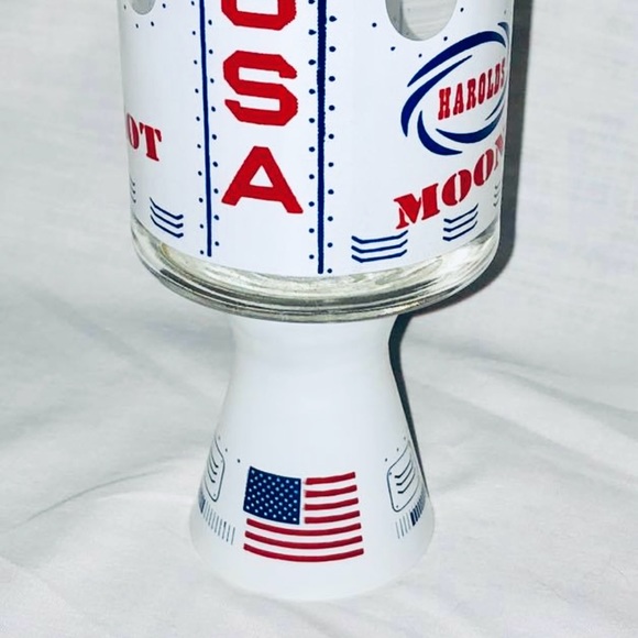 Vintage 1969 Casino Souvenir Lunar Apollo 11 Moonshot Cocktail Glass Moon Space - Picture 2 of 4